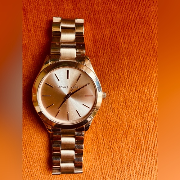 Michael Kors Stainless Steel Rosegold Rose Gold Watch Timepiece MK Works - Picture 2 of 3